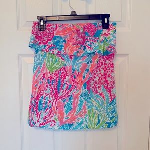 Euc Medium Lilly Pulitzer let’s cha cha Wiley tube top lcc